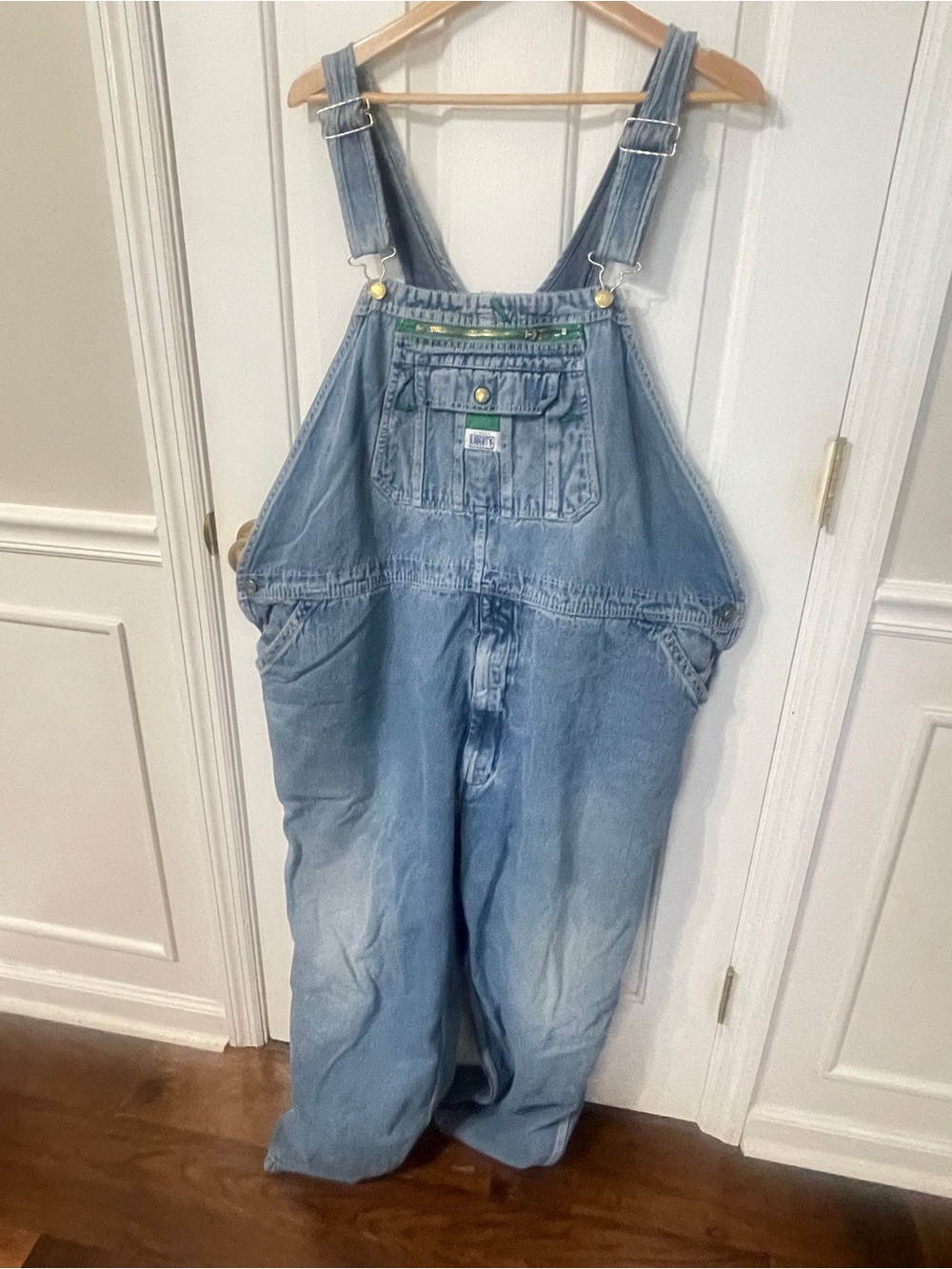 VTG LIBERTY Blue Denim Overalls Cotton Bib Overalls Size 50x32 Workwear